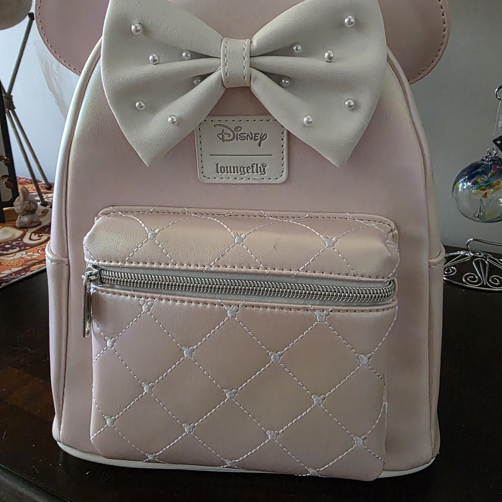 Loungefly Light Pink  Backpack with Bow Soft Tag. Nwt